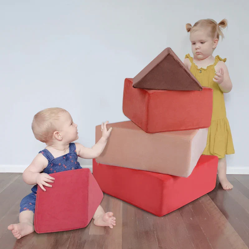 Plushitect® - Coussin de jeu puzzle Tangram