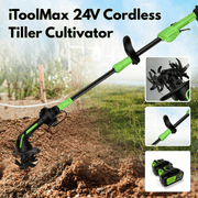 2-IN-1 Cordless Tiller & Cultivator with Extension Pole