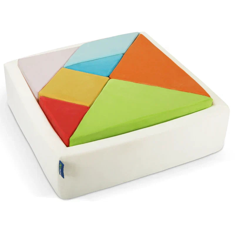 Plushitect® - Coussin de jeu puzzle Tangram